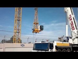 Liebherr LTM-1500_8.1. Avi cranes. Монтаж башенного крана.