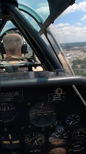 North American T-6 Texan landing | Cockpit POV