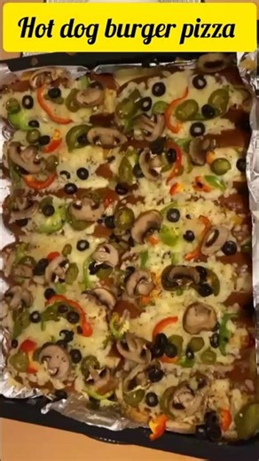 Hot dog burger pizza recipe # viral # short # hot dog burger pizza 🍕