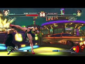 Street Fighter IV - Chun-Li Arcade Playthrough (1/2) [HD]
