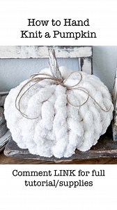 It’s pumpkin time, and these hand knit pumpkins are my favorite pumpkins of all! 🧡 Comment LINK below and I’ll send you a DM to the full tutorial & supplies. 🎃🧡🍁 And don’t worry - no knitting experience required! 🙌🏼 | She's Crafty and She Knows It