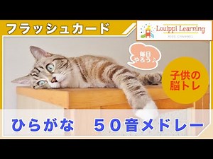 ★ Japanese ★ [Hiragana 50 Medley] Flashcards A line-Wa line Starting from 0 to 3 years old