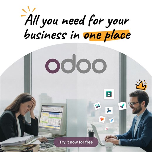 Meet the last software your business will ever need. 🛠️ Odoo is way more than just an ERP. It’s a suite of 80 integrated applications designed to manage every corner of your business. Whether you need a Website Builder today or Manufacturing (MRP) and PLM tomorrow, Odoo scales with you. Everything is connected. Everything is simple. Join 15 million users worldwide who have simplified their business with Odoo. | Odoo