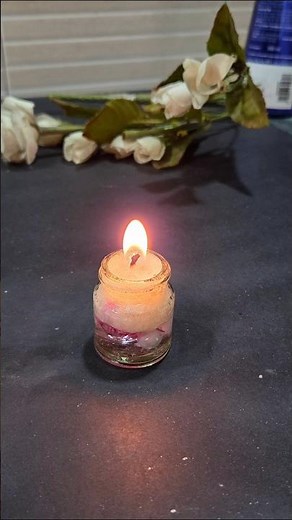 DIY Mini Candle ✨ | Aesthetic Homemade Candle in Glass Jar | Easy Candle Making Idea