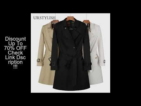 long windbreaker Women Double breasted 2024 Spring and autumn new British Fashion Slim brand Women's