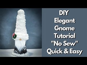 One Sock Elegant Diy Gnome/Christmas Gnome DIY/No Sew Gnome/Cone Gnome