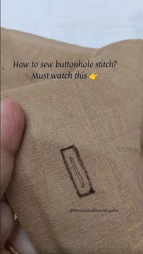 How to sew a Buttonhole stitch | Easy and simple for beginners | 10.buttonhole stitch