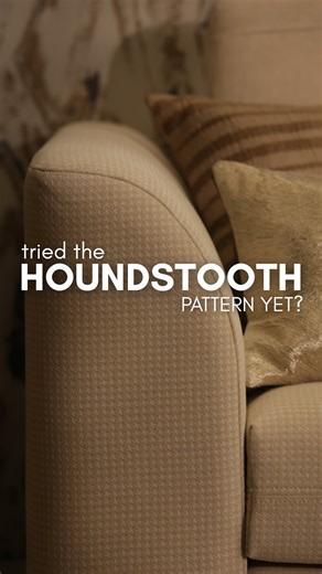 Homaira | Have you tried the houndstooth pattern yet? Once a fashion icon, now a design statement for your living room. Our houndstooth sofa blends... | Instagram