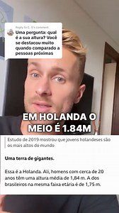 48K views · 1K reactions | Holanda e o país mas alto do mundo  #homens #homem #altura | GringoHolandes - O holandês no Brasil | Facebook