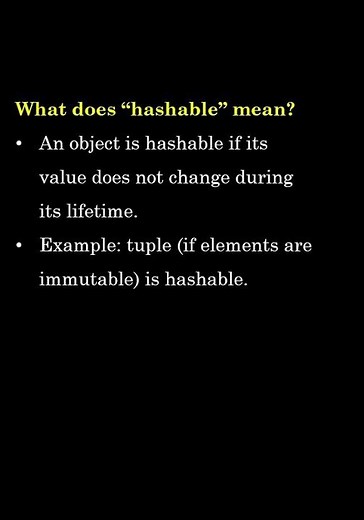 Python Interview Question: What Does “Hashable” Mean? #python