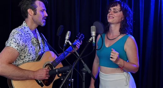 Caffè Lena on Instagram: "This is so them. A mash up of Jacob Collier’s “Little Blue” and Paul McCartney’s “Blackbird”, reimagined with care, curiosity, and deep musical trust. That’s Goodnight Moonshine. Molly Venter (of Red Molly) and Eben Pariser return to Caffè Lena tomorrow night (Sat. 1/3 at 8 pm.) Come hear how voice and guitar can become a single conversation, and let the night take its time. P.S. They also are playing a Little Folks Show tomorrow at 3PM! Tickets are on our website #Goo