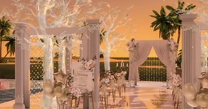 Sims 4 July Beach Wedding Venue   New CC Set [FREE]