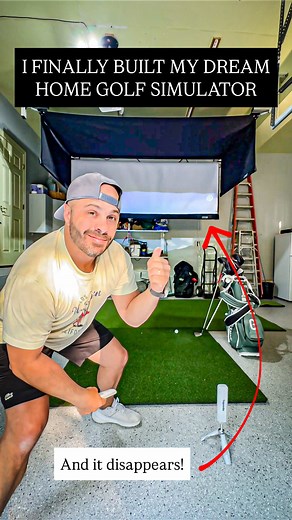 Vanishing Golf Simulator Build with Retractable Screen