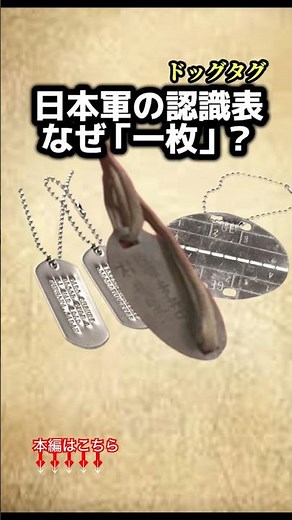 【衝撃】日本軍のドッグタグはなぜ「一枚」？欧米とは違う認識表の真実と自衛隊がアメリカ式になった理由 #日本軍 #自衛隊 #ドッグタグ #shorts #歴史の真実