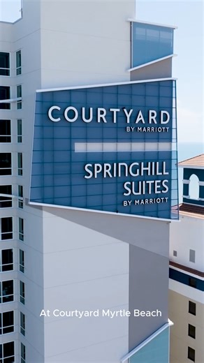 Waking up to ocean views never gets old, and Courtyard by Marriott Myrtle Beach Oceanfront always delivers on the stunning views! 🌅 | Visit Myrtle Beach, South Carolina