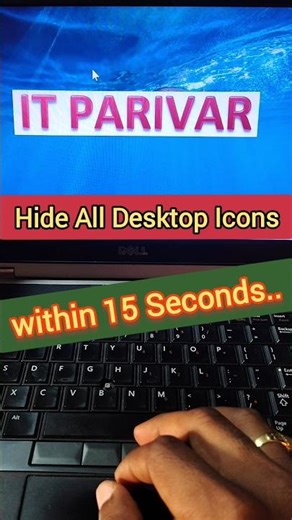 🔥 Hide 🖥️ Desktop Icons (Laptop/Desktop) #windows #computer #desktop #icon #itparivar #shorts