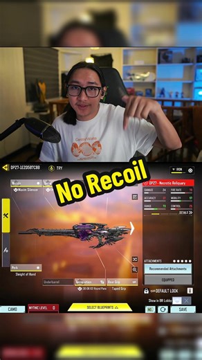 No Recoil Mythic Dp27 attachments #imzone #codm | codm live