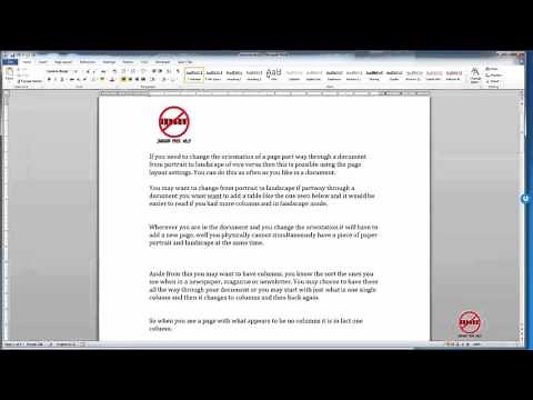 Adding Page Numbers to a Word Document
