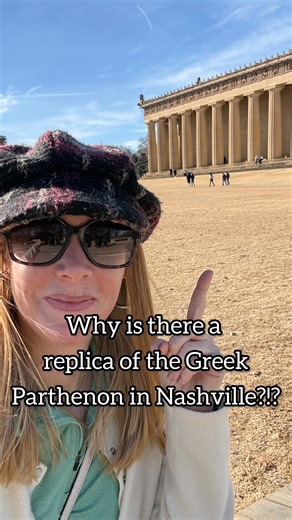 Why is there a replica of the Greek Parthenon in Nashville, TN? This is wild and wait til you see what’s inside! Travel tips and fun history 🙌 - Outside walk Centennial Park and admire the world’s only exact-size replica of the original Parthenon in Athens 🇬🇷 - Inside, artist Alan LeQuire created Athena Parthenos, the largest indoor sculpture in the Western world. 🌎 - Fun facts: the artist drew some inspiration for the face of the Goddess from Elvis Presley and other real people. 8.5 pounds 