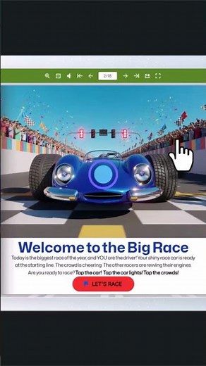 The Big Race: Interactive Ebook Demo | Beyond the Page #Shorts