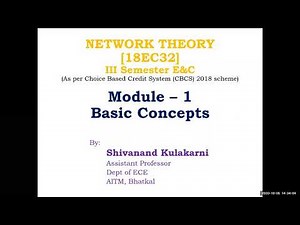 Network Theory (18EC32) | Basic Concepts Lecture 2 | VTU