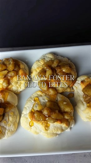 Alissa on Instagram: "Light, fluffy cloud-style bites made with whipped egg whites and cottage cheese, topped with warm caramelized bananas. Soft, airy, and protein packed. Think soufflé vibes. Cloud Bites • 1 cup cottage cheese • 3 egg whites • 2 tbsp cream cheese • 1-2 tbsp honey (or pure maple syrup) • 1 tsp cinnamon • Pinch of salt Caramelized Bananas • 2 bananas, cubed • 1 tbsp grass fed butter • 1 tbsp brown sugar (or coconut sugar) • 1/2 tsp cinnamon • Pinch of sea salt Instructions 1. Bl