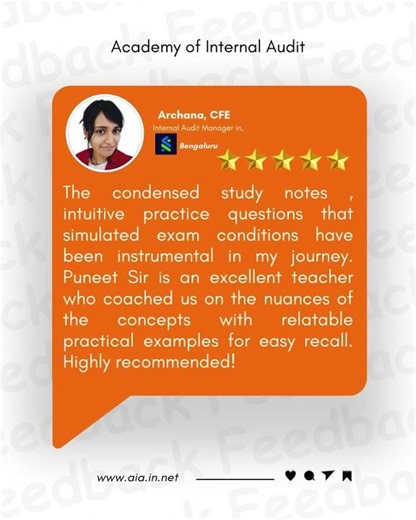 AIA Student Reviews | Real Stories. Real Success. | Academy of Internal Audit #feedback #aia #review