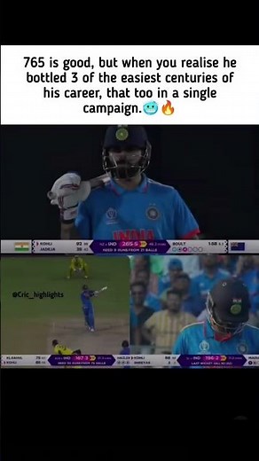 765 Runs But 3 Missed Centuries! 💔 Virat Kohli World Cup 2023 Reality Check#viratkohli #wc2023