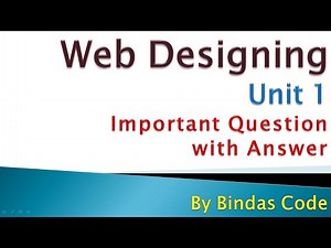 Web Designing Unit 1 Important Question With Answer
