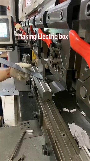 How an upstroke type press brake runs for making steel electric box? This video tells everything. #metalwork #pressbrake