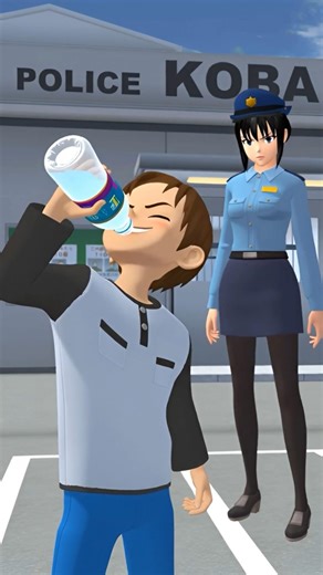 Yuta dan Police bertengkar karena sebotol 🥵 #games #sakuraschoolsimulator #viralvideo #$$$
