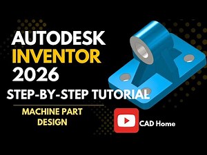 Step-by-step CAD for Beginners || CAD part design using autodesk inventor 2026 #caddesign