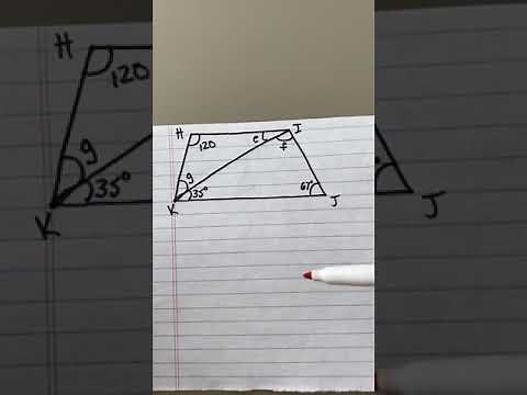 Finding unknown angles in a trapezoid