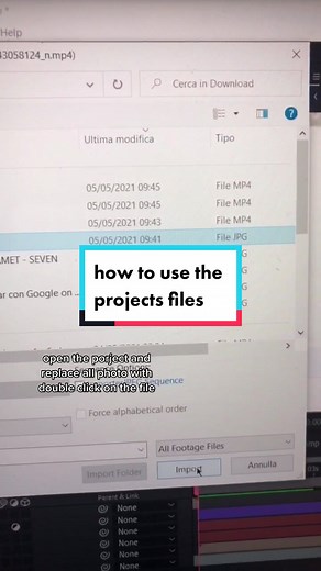 how to use the projects files 🌿 this is so simple i know but somebody don’t kow it #ae #aftereffects #aep #aetutorial #aetutorials #aeedit