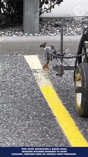 Road Line Painting Machine with Perfect Accuracy! #machineinaction #constructiontech #automation