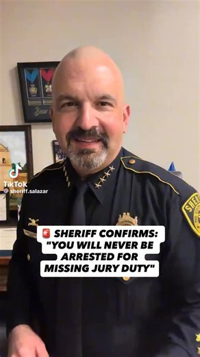 Hustle Bitch on Instagram: "🚨 SHERIFF CONFIRMS: "YOU WILL NEVER BE ARRESTED FOR MISSING JURY DUTY" Sheriff Javier Salazar goes on camera and puts one of America’s biggest quiet fears to rest. Miss jury duty? The worst thing that happens is you get a LETTER saying you missed it. There is NO warrant. NO arrest. NO jail. Law enforcement will NEVER call you threatening jail, NEVER demand Bitcoin or Apple gift cards, and NEVER ask for cash, personal info, or credit cards over the phone. If a caller 