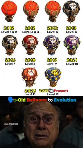 Old Balloons to Evolution #coc #clashofclans | Irfan Pitafi007