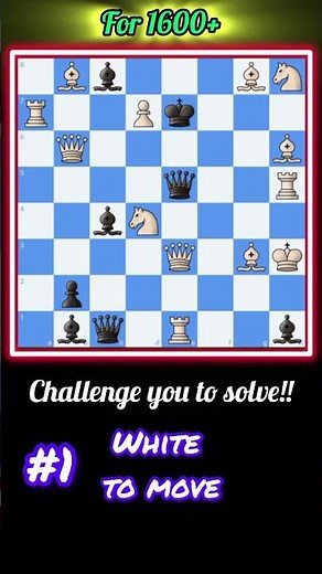 1600+ elo chesa puzzle #chess#chessopenings #magnuscarlsen #chessbaseindia