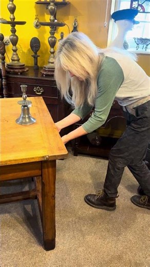 Antique Fruitwood Farmhouse Kitchen Table