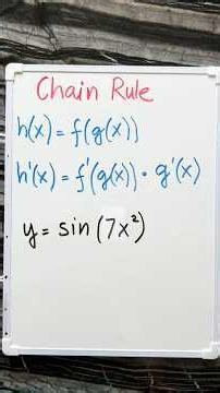 Chain Rule in Calculus | Derivative of sin(7x²) Step-by-Step