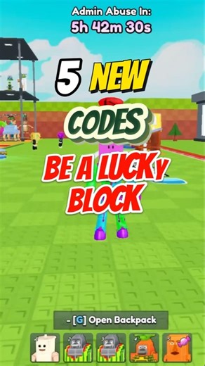 *5 NEW* ALL NEW WORKING CODES FOR BE A LUCKY BLOCK IN APRIL 2026! #roblox #bealuckyblockroblox
