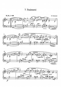 Scenes from Childhood, Opus 15 - No. 7 'Dreaming' (Schumann Robert) - Piano Sheet Music