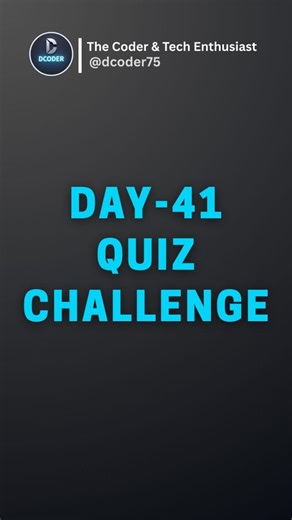 The Coder & Tech Enthusiast 🚀 on Instagram: "Comment Output and Follow for more Quizzes 🚀🌱🌟 #followme #growth #influencer #instagrame #trend #python #programming #coder #codinglife #explorepage #explore #code #dev #software #quiz #quiztime #tutorial"