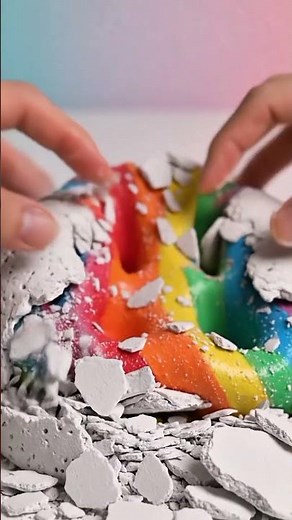 Iceberg Slime Color Reveal ASMR 🌈 Crunchy & Satisfying #Shorts