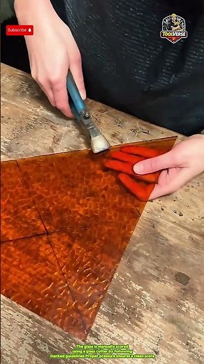 Precise Manual Glass Cutting Using a Handheld Glass Cutter #manualtools