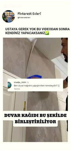 duvar kağıdı böyle yapıştırılır✅️💯 #viralvideo #evdekorasyonu #home #ytdayibenionecikarnolur