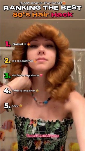 Ranking 80's Hair Hack Moments #shorts #hairhacks