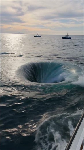 POV: Massive Ocean Whirlpool from a Cruise Ship | Rare Sea Vortex Caught on Camera #ocean #fishing