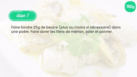 Filet de merlan et sa sauce au beurre citronné