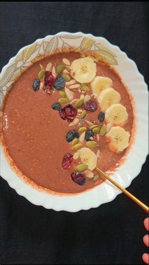 Healthy Chocolate Oots breakfast #shorts #healthybreakfast #quickbreakfast